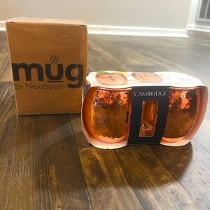 Moscow Mule Glasses (2) & Self-Heating Mug Set. Unopened and brand new